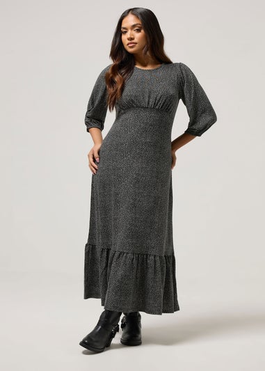 PixieGirl Petite Grey Animal Midi Dress