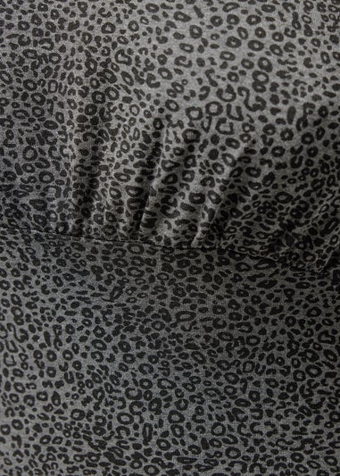 PixieGirl Petite Grey Animal Midi Dress