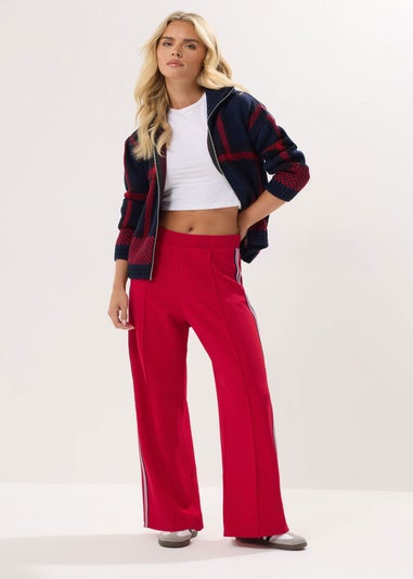 PixieGirl Petite Red Side Stripe Trousers