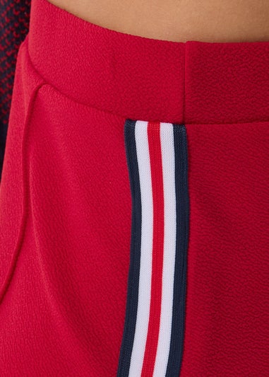 PixieGirl Petite Red Side Stripe Trousers