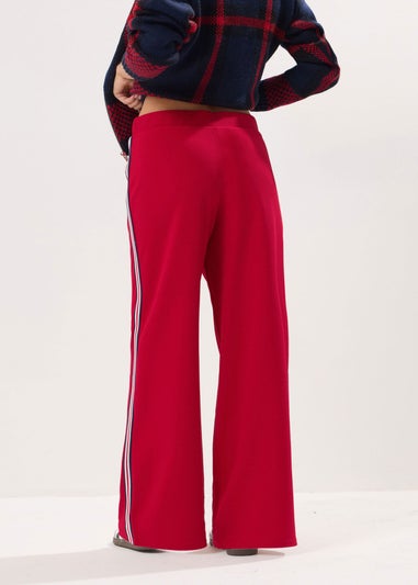 PixieGirl Petite Red Side Stripe Trousers