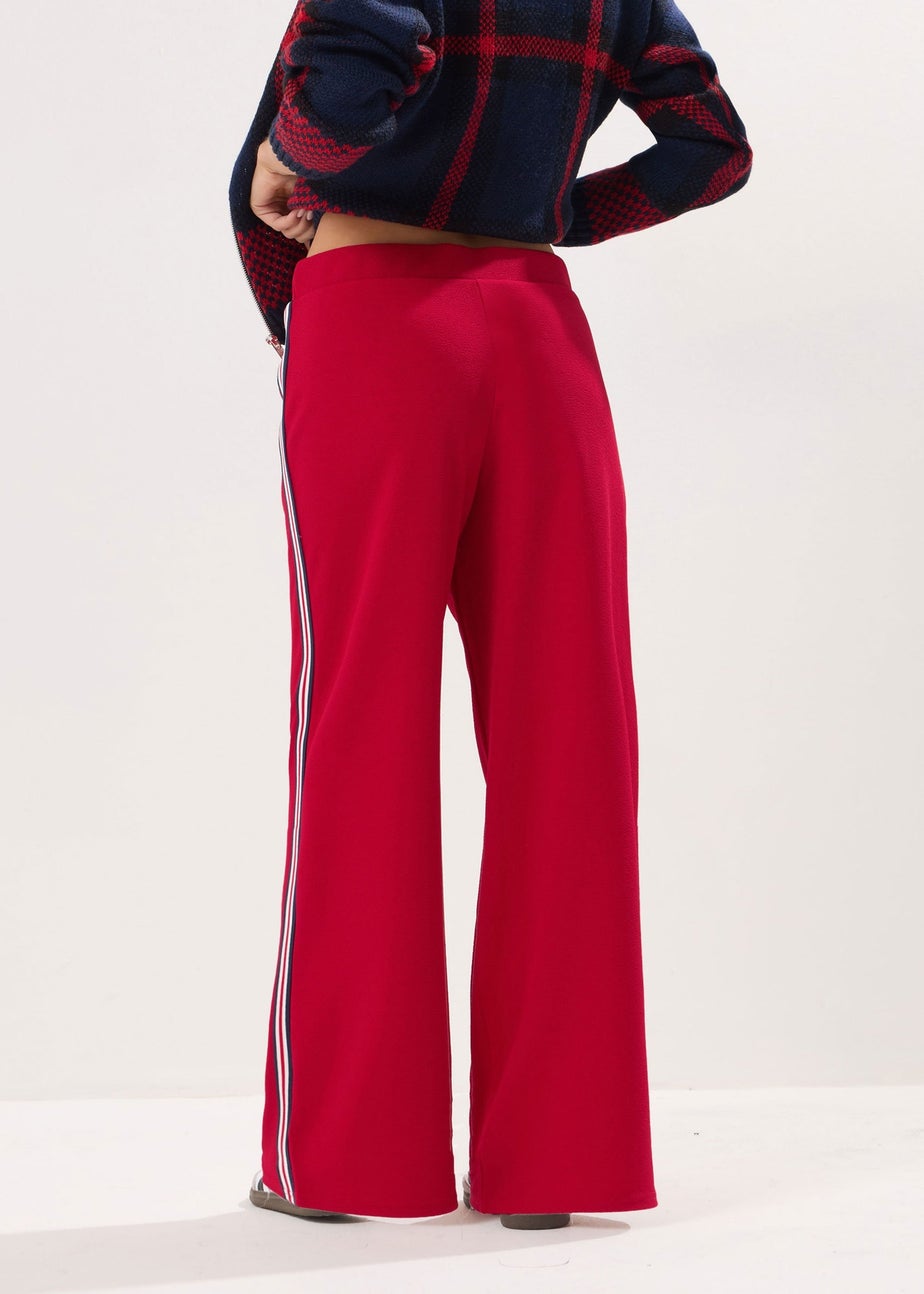 PixieGirl Petite Red Side Stripe Trousers