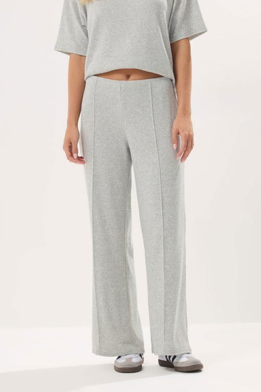 PixieGirl Petite Grey Marl Soft Touch Pintuck Trousers