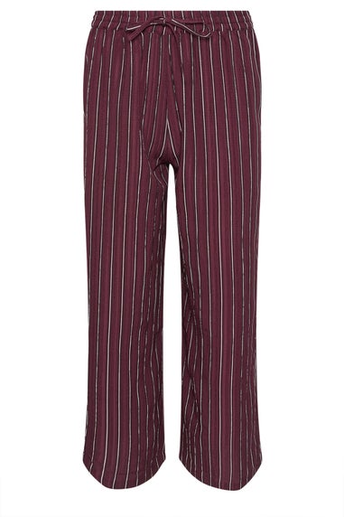 PixieGirl Petite Burgundy Red Striped Tie Waist Trousers