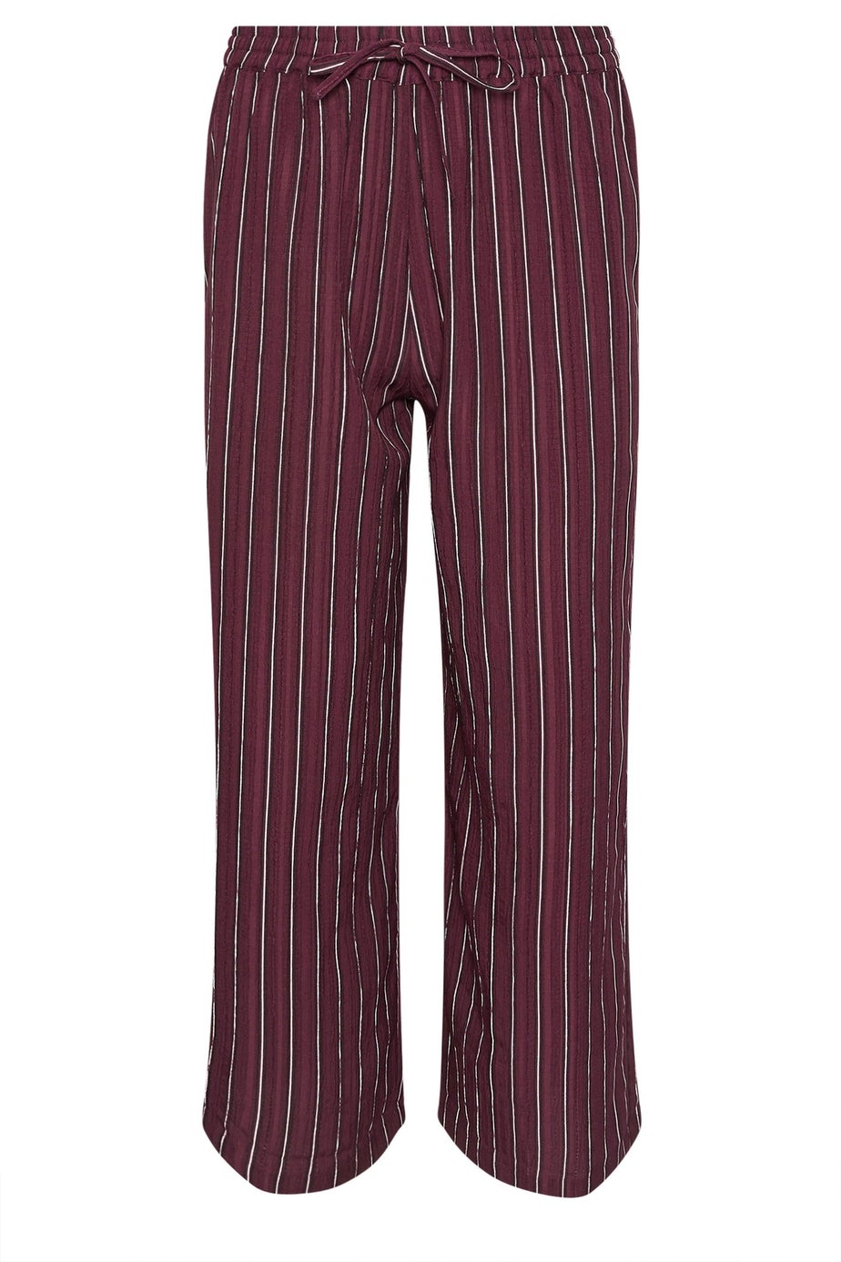 PixieGirl Petite Burgundy Red Striped Tie Waist Trousers
