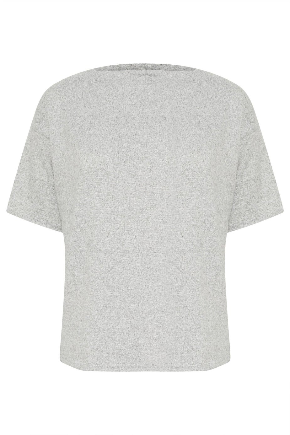 PixieGirl Petite Grey Marl Soft Touch Short Sleeve Top