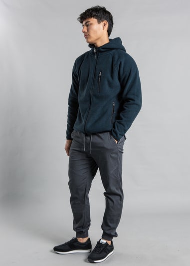 Kensington Eastside Blue Microstriped Fleece Sherpa-Lined Jumper