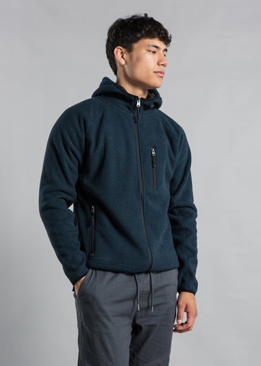 Kensington Eastside Blue Microstriped Fleece Sherpa-Lined Jumper
