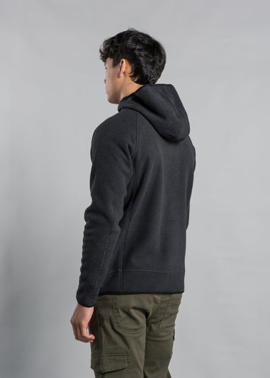 Kensington Eastside Grey Microstriped Fleece Sherpa-Lined Jumper
