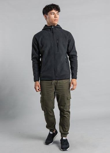 Kensington Eastside Grey Microstriped Fleece Sherpa-Lined Jumper