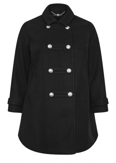 Evans Curve Black Military Coat