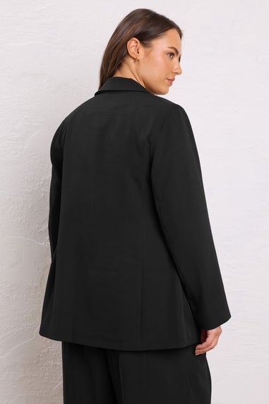 Evans Curve Black Single Breasted Blazer