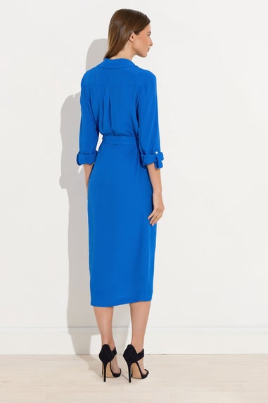 Star By Julien Macdonald Blue Buckle Shirt Dress