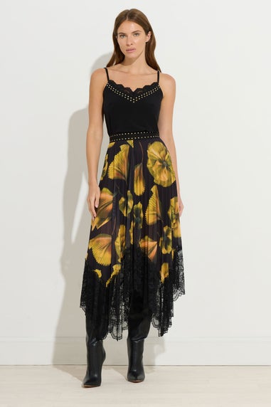 Star By Julien Macdonald Black Stud Detail Lace Cami Top