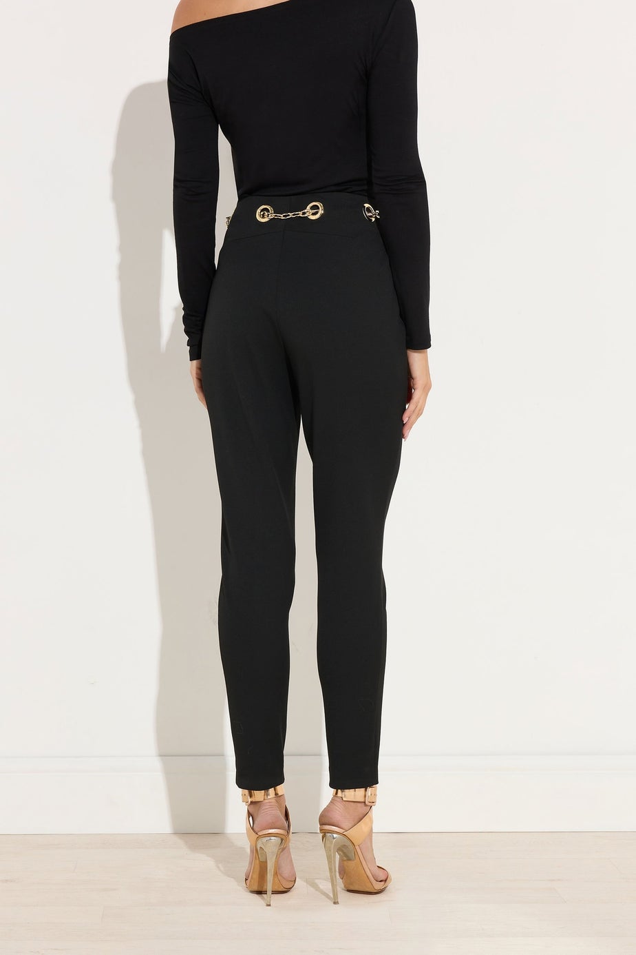 Star By Julien Macdonald Black Eyelet Chain Waist Trousers
