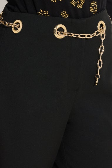 Star By Julien Macdonald Black Eyelet Chain Waist Trousers