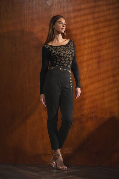 Star By Julien Macdonald Black Eyelet Chain Waist Trousers