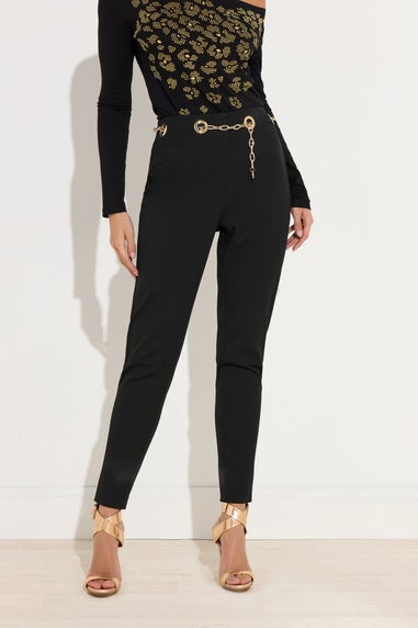 Star By Julien Macdonald Black Eyelet Chain Waist Trousers