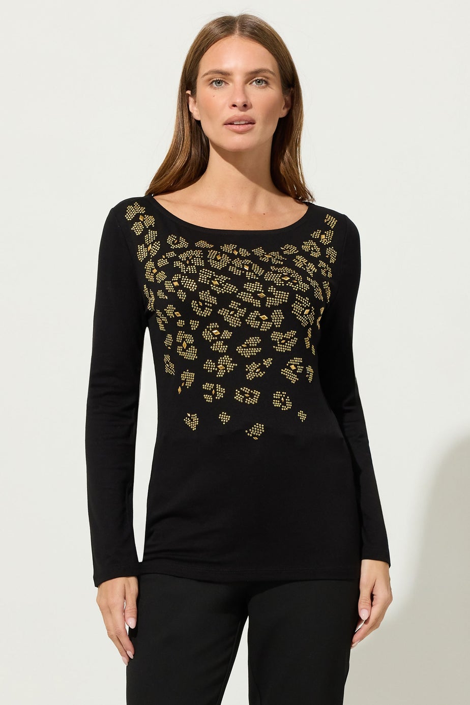 Star By Julien Macdonald Black Animal Embellished Top