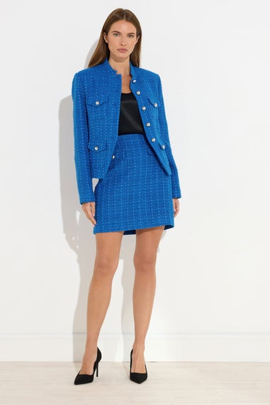 Star By Julien Macdonald Blue Boucle Button Detail Jacket