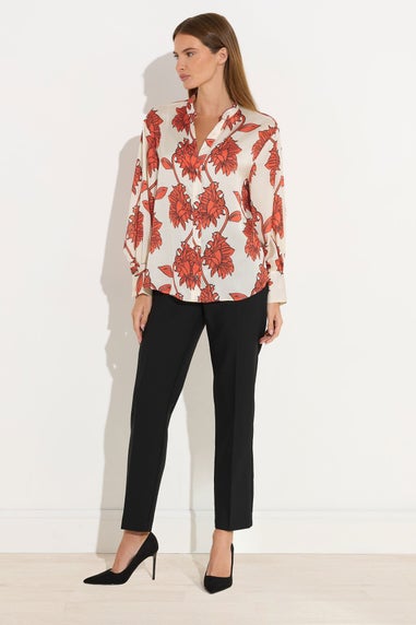 Star By Julien Macdonald Orange Floral Notch Neck Blouse