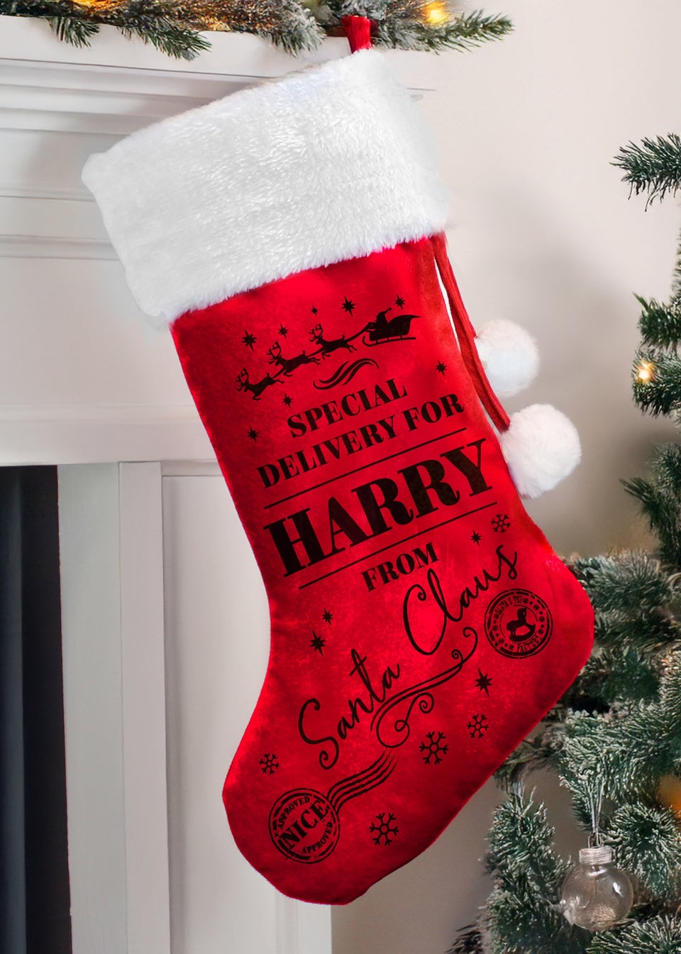 Personalised Memento Company Red Special Delivery Red Stocking