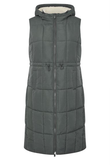 Yours Curve Grey Midi Gilet