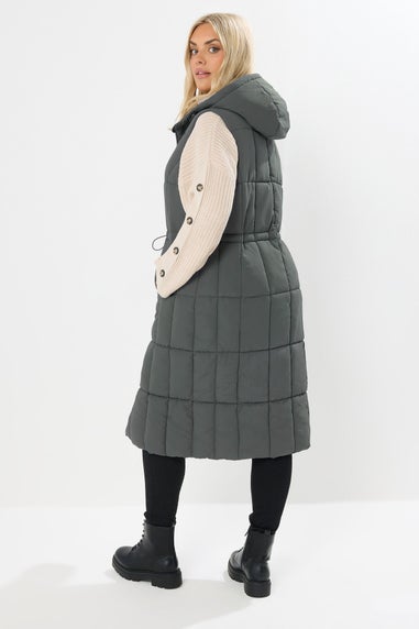 Yours Curve Grey Midi Gilet