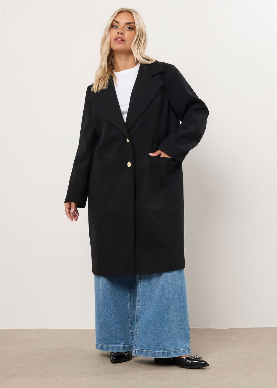 Yours Curve Black Longline Formal Coat