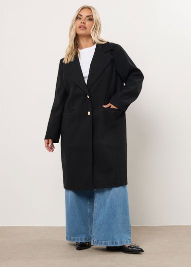 Yours Curve Black Longline Formal Coat