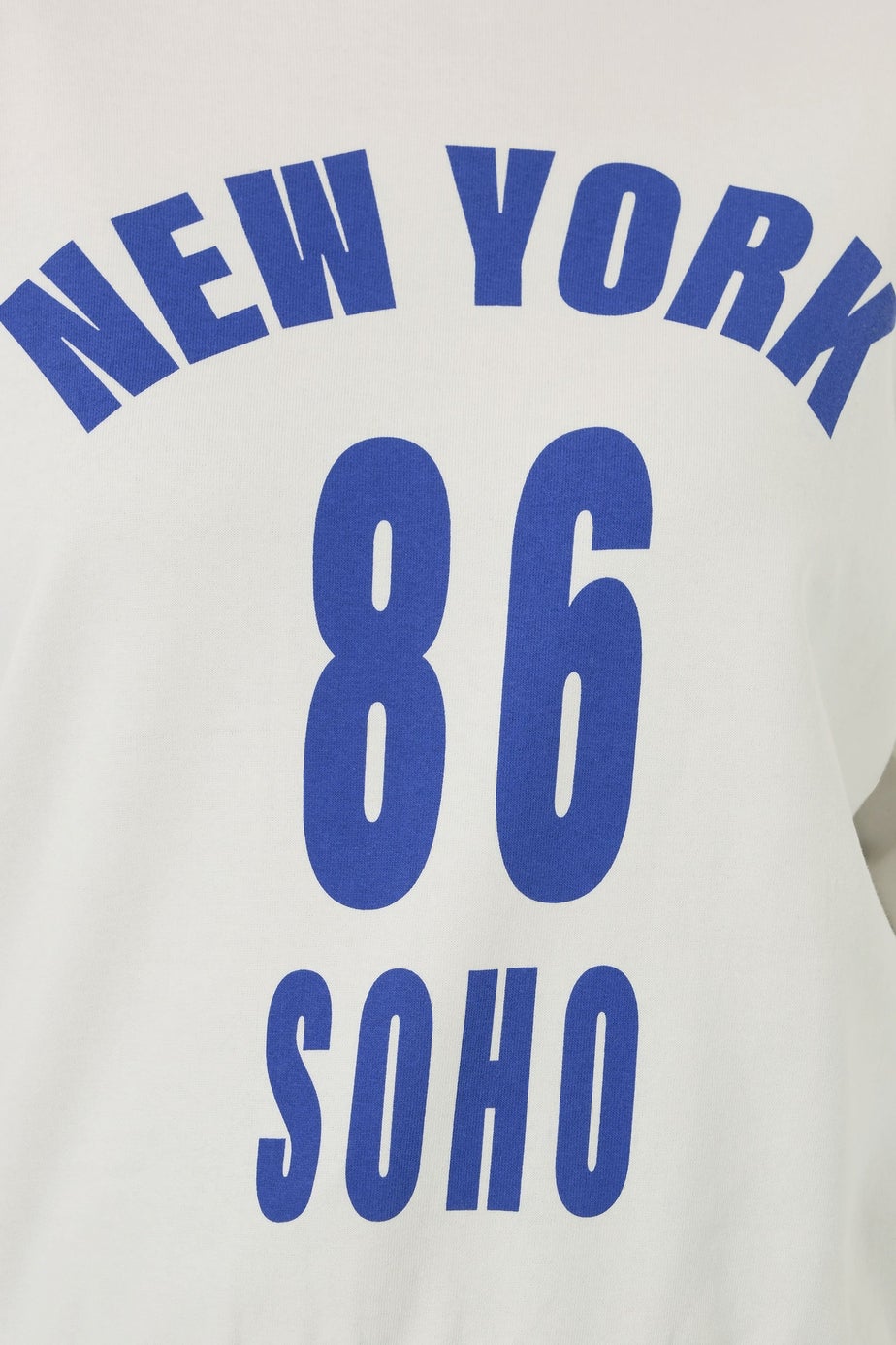 Yours Curve White 'New York' Slogan Sweatshirt