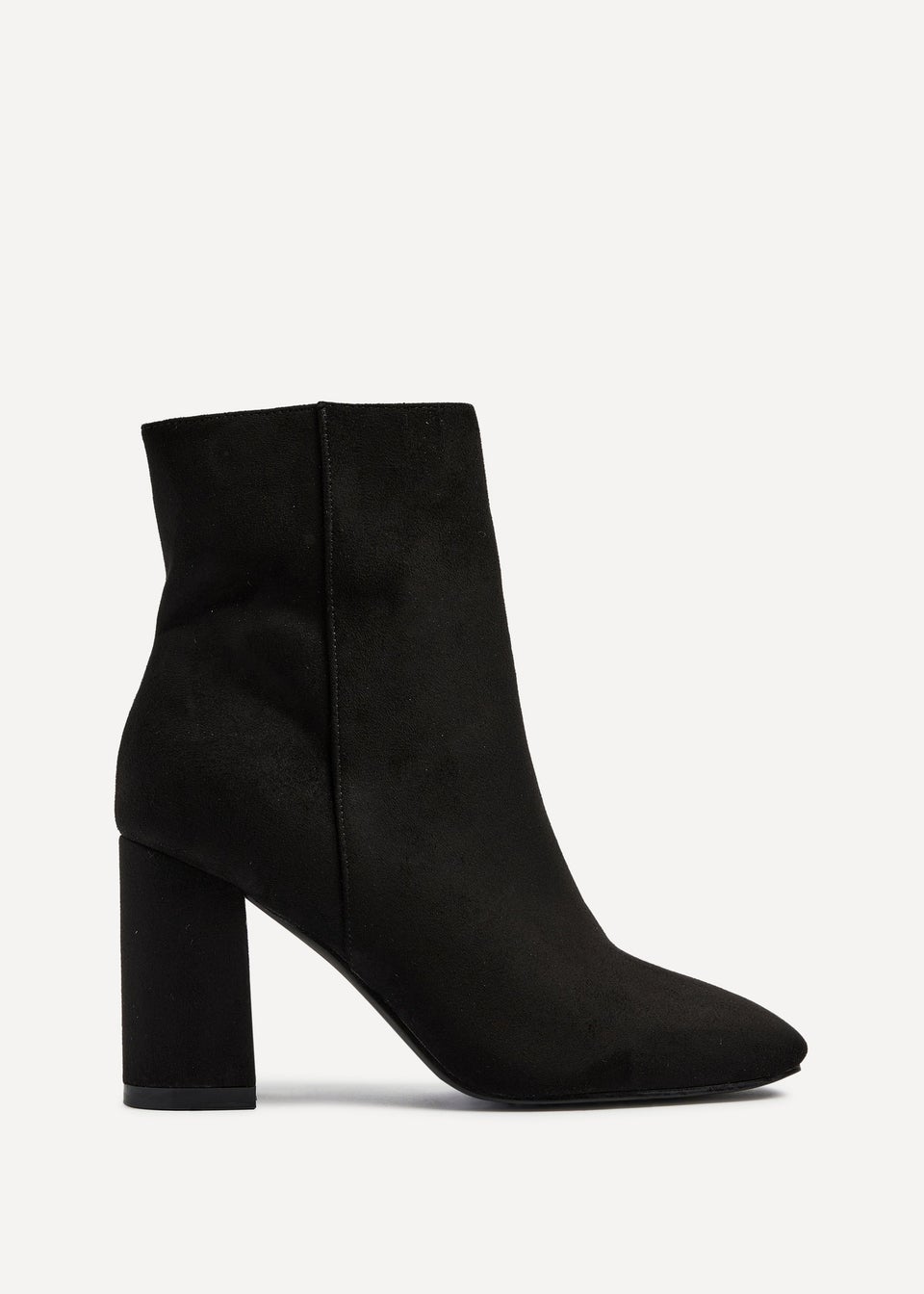 Linzi Scout Black Suede Classic Block Heeled Ankle Boot
