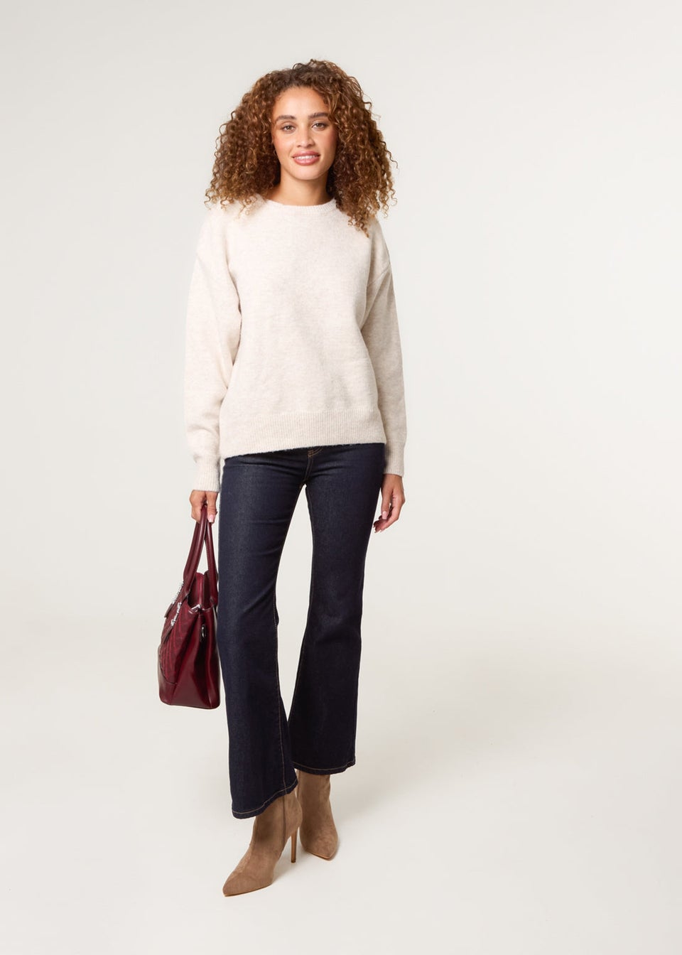 Blue Vanilla Stone Round Neck Jumper