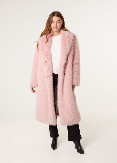 Blue Vanilla Pink Long Fluffy Coat
