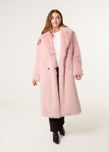 Blue Vanilla Pink Long Fluffy Coat