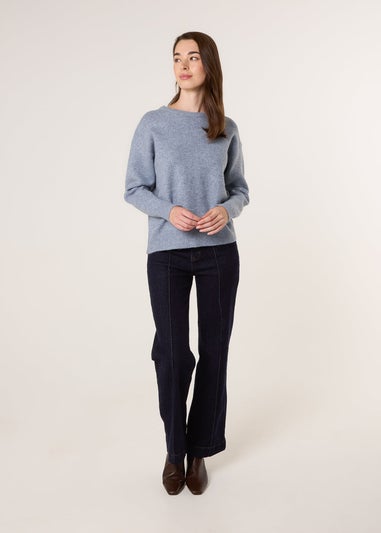 Blue Vanilla Blue Round Neck Jumper