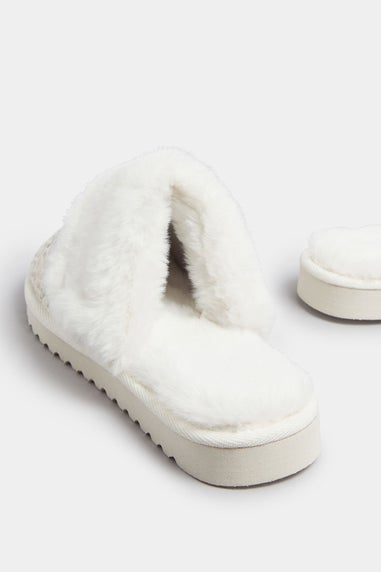 Yours Gold Metallic Leopard Print Slippers