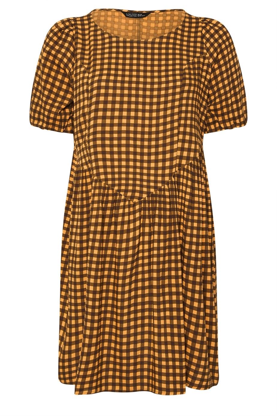 Yours Limited Curve Brown Check Mini Dress