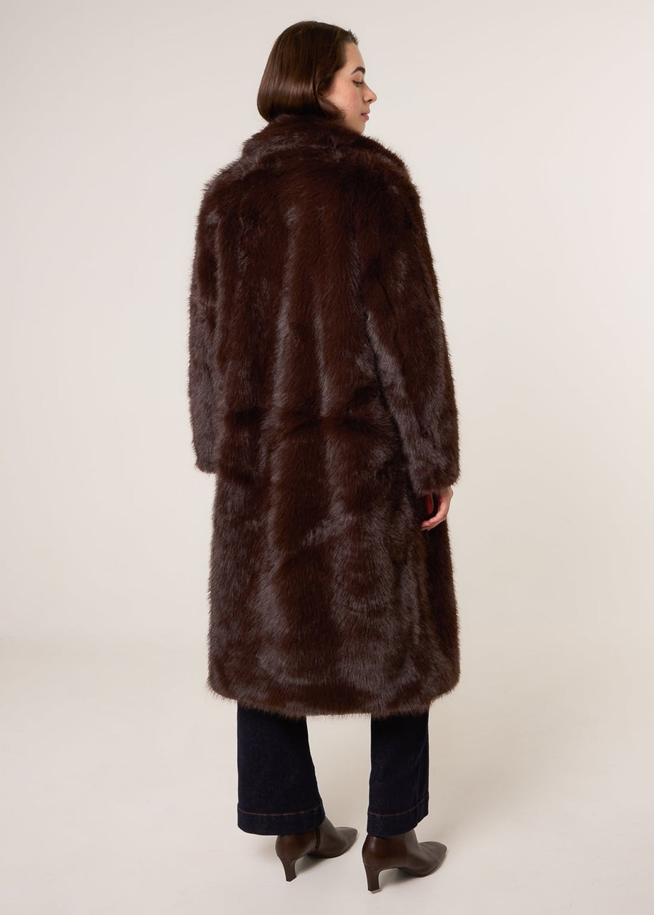 Blue Vanilla Brown Long Fluffy Coat