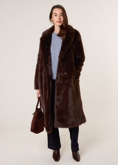 Blue Vanilla Brown Long Fluffy Coat