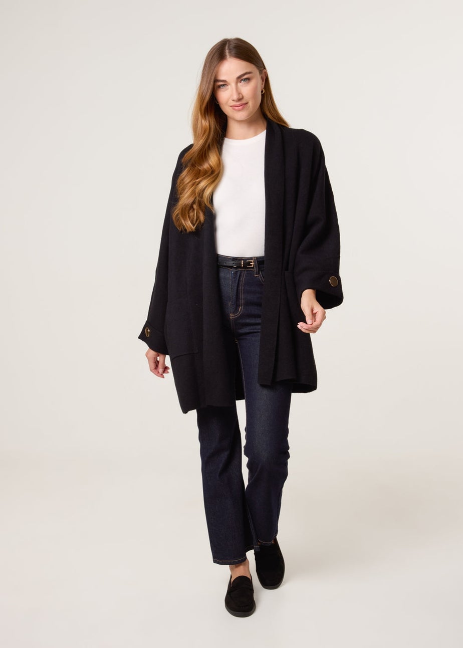 Blue Vanilla Black Heavy Knit Cardigan
