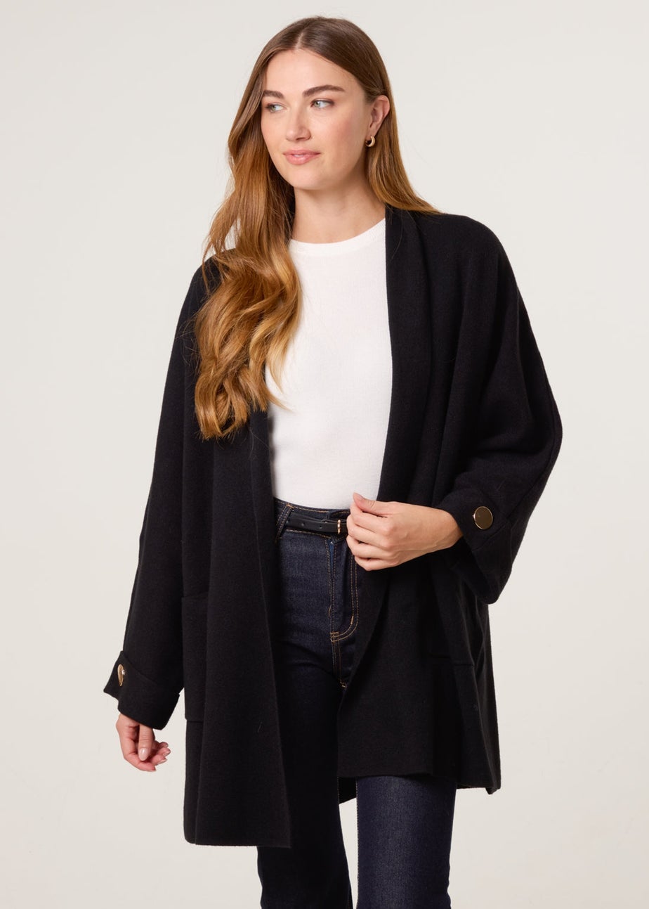 Blue Vanilla Black Heavy Knit Cardigan