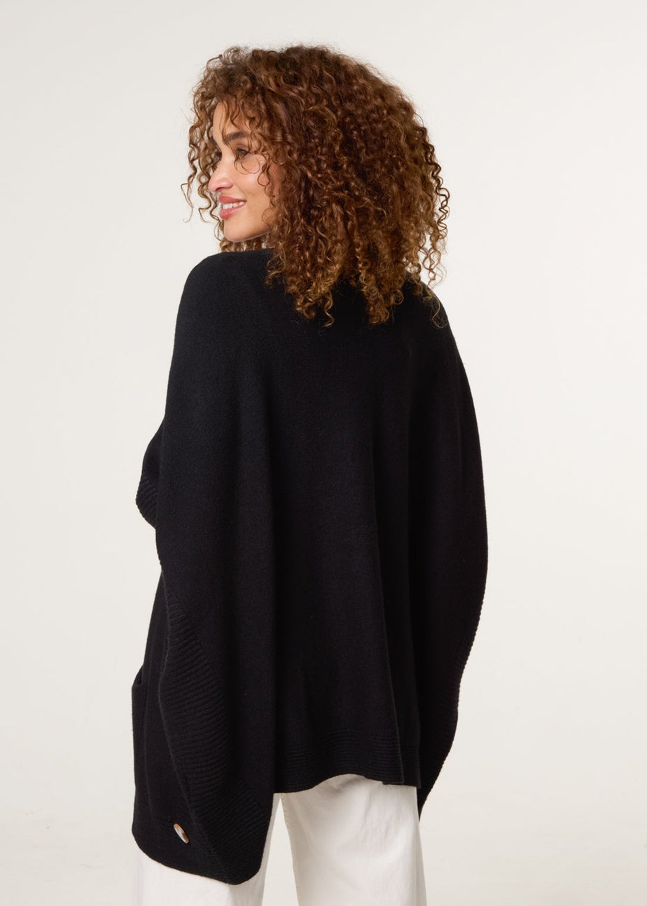 Blue Vanilla Black Boxy Jumper With Buttons