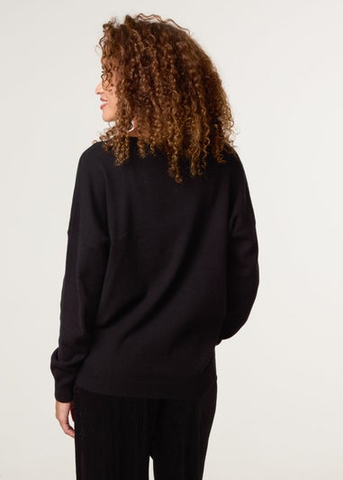 Blue Vanilla Black Christmas Cat On A Bike Jumper