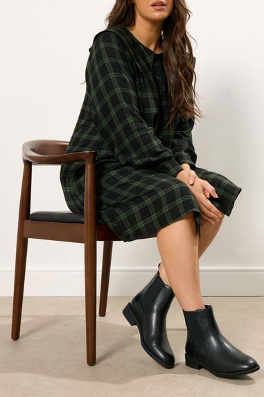 Yours Black Faux Leather Chelsea Ankle Boots In Wide E Fit & Extra Wide EEE Fit