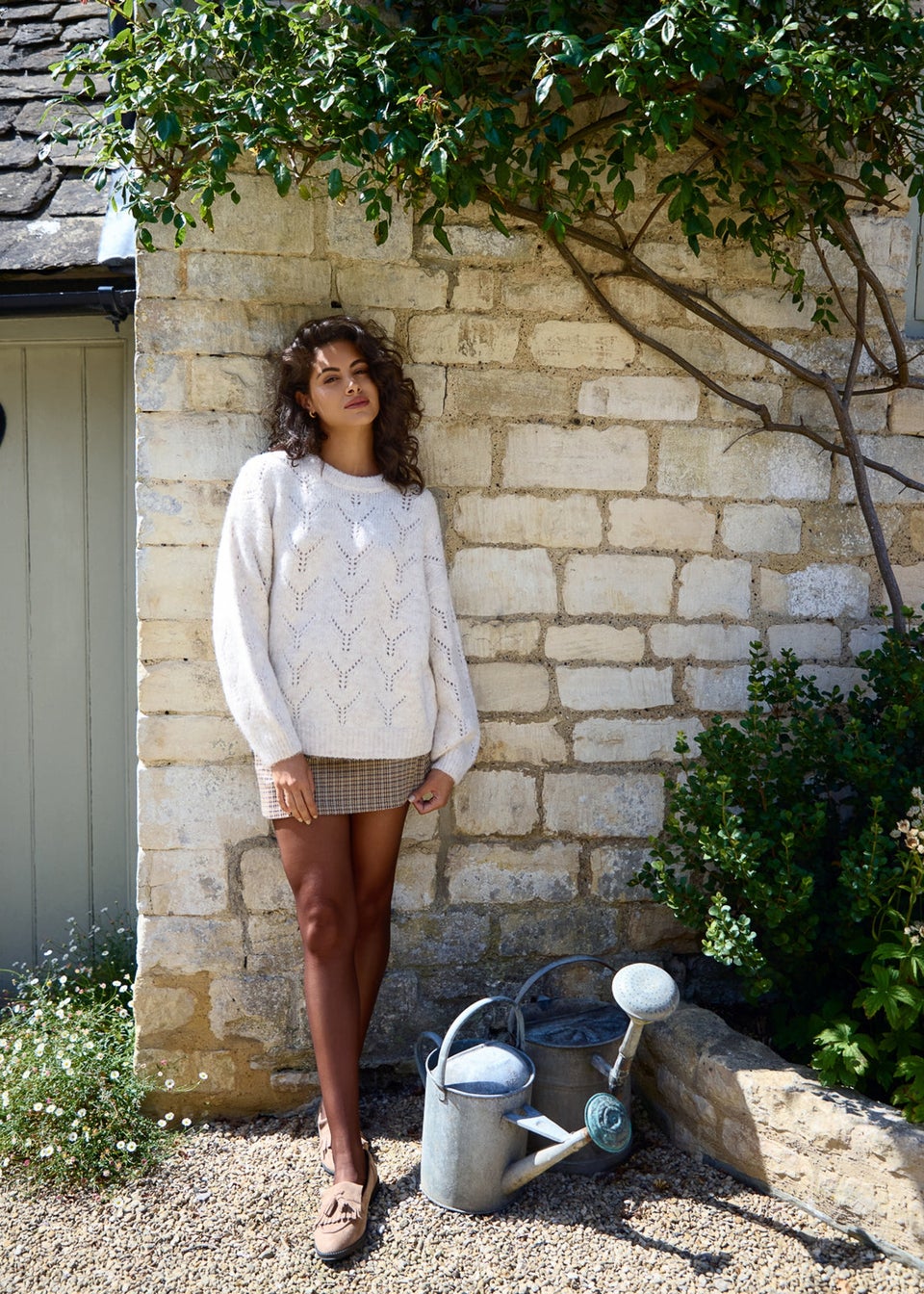 Blue Vanilla Stone Stitch Detail Jumper