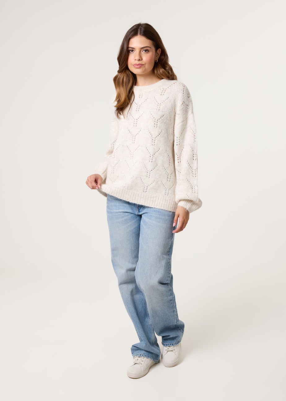 Blue Vanilla Stone Stitch Detail Jumper