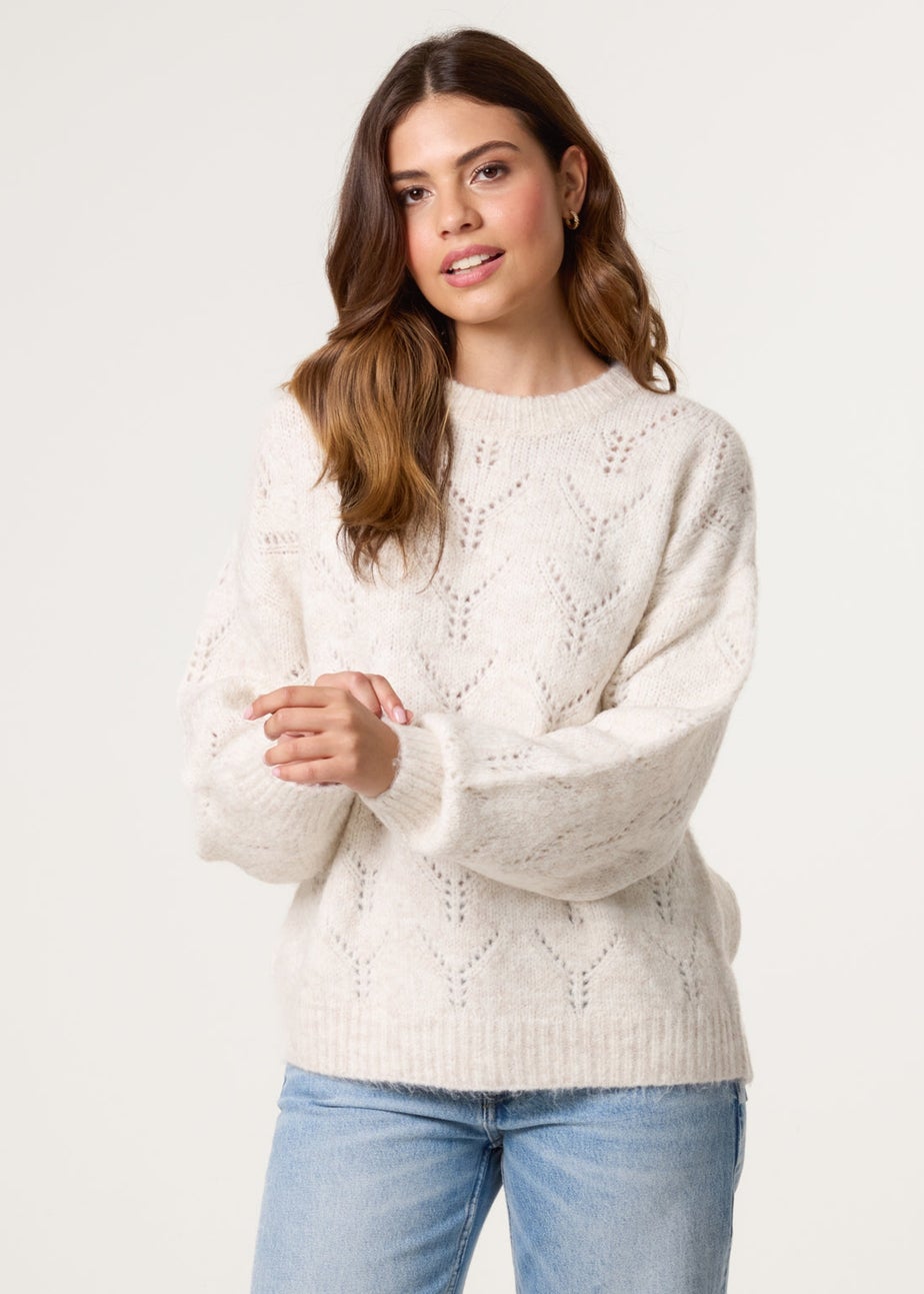 Blue Vanilla Stone Stitch Detail Jumper