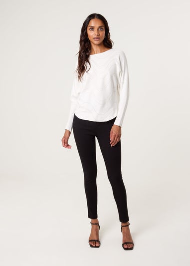 Blue Vanilla Ivory Rhinestone Jumper