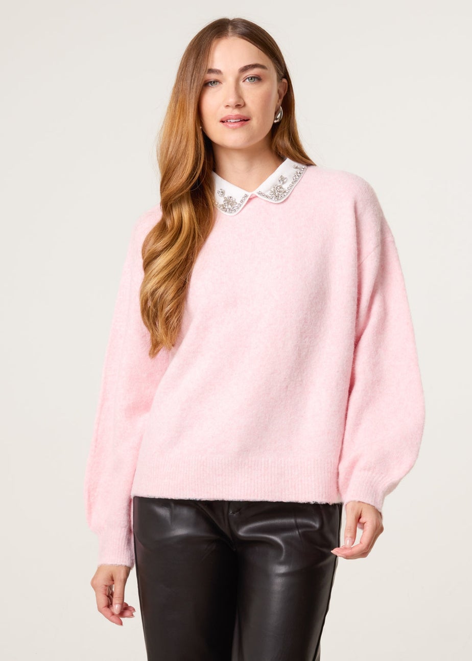 Blue Vanilla Pink Peter Pan Embellished Jumper
